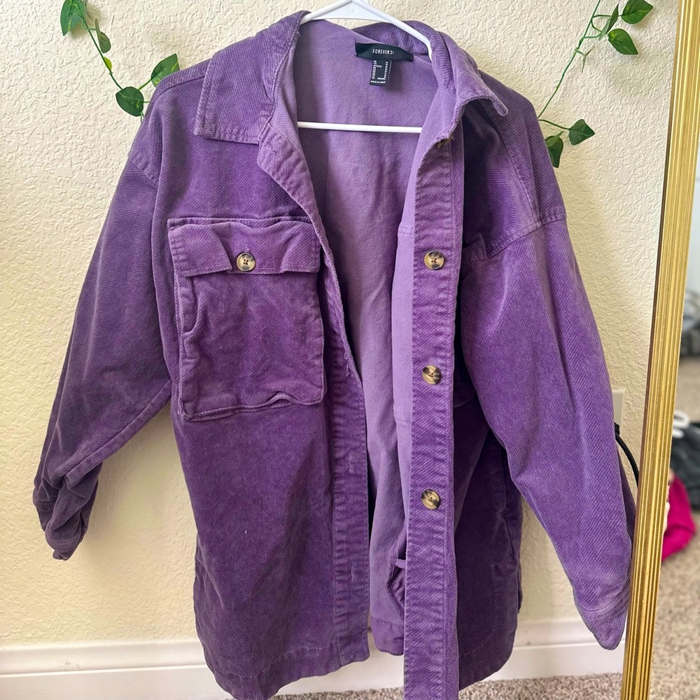 Purple forever 21 shacket